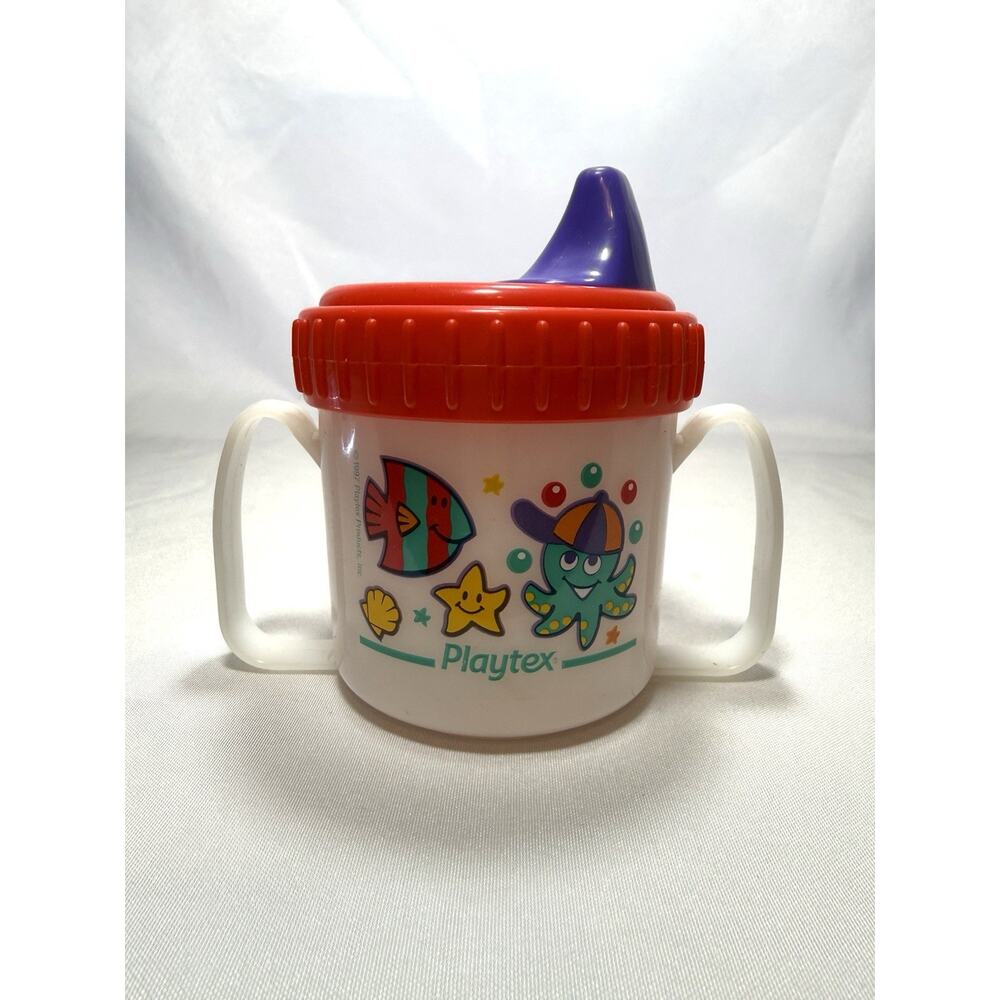 Vintage 1997 Playtex No Spill Training Cup Octopus Sea Life